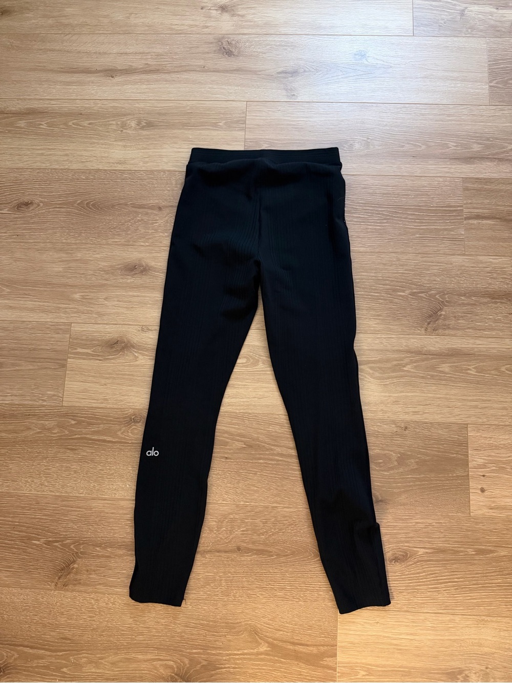 ALO Yoga Black Ribbed Active Leggings